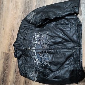 Leather motorcycle jacket Xelement XL